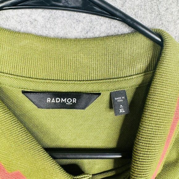 Radmor Polo Shirt Mens XL Green Pima Stretch Preppy Country Club - Picture 7 of 10